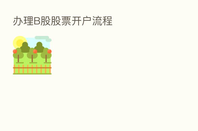 办理B股股票开户流程