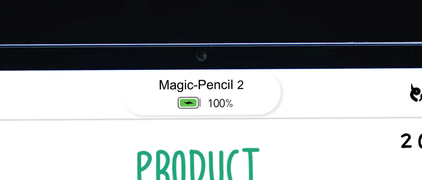       平板 V7 Pro 手写笔命名 Magic-Pencil 2 ，可置于转轴处充电