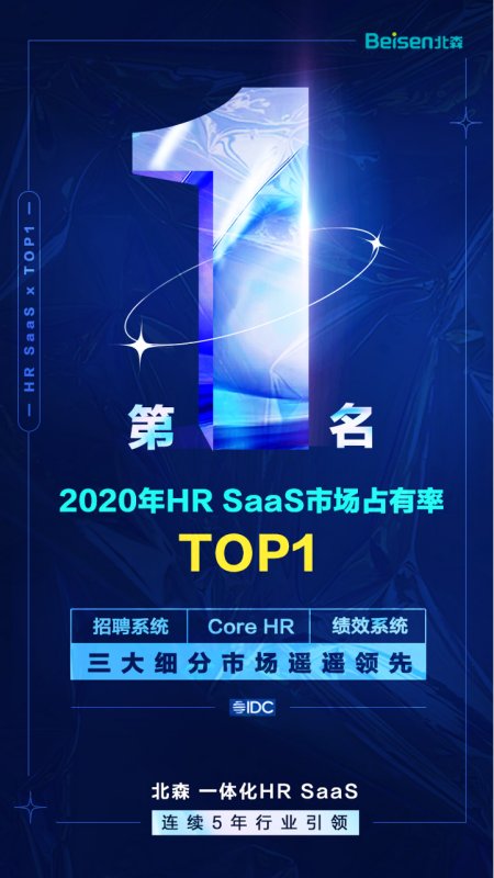 IDC公布中国HCM SaaS市场新   数据 北森连续5年领跑