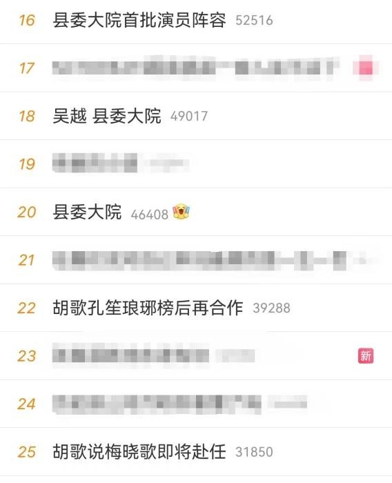 《县委大院》官宣阵容上热搜，还没开机就出圈？