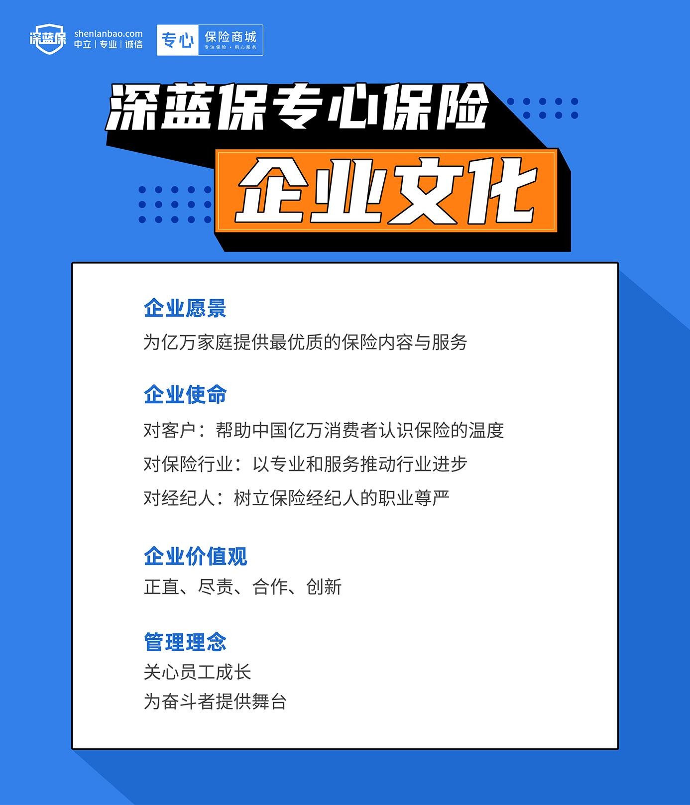 深蓝保专心      商城发布企业文化体系