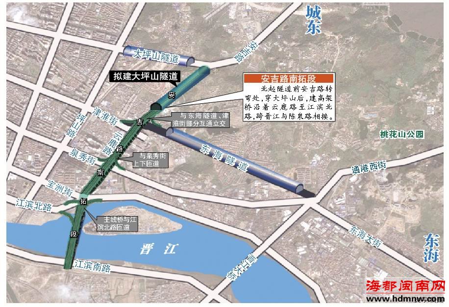 泉州市区拟再建南北干道 从安吉路至晋江共5.2公里