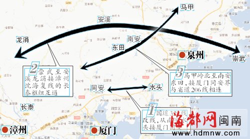 泉州拟建三条新路通厦漳